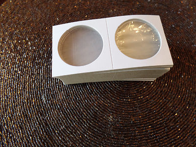 50 2x2 Large/Silver Dollar Cardboard Mylar Coin Holders Flips + 2025 P/D Cents