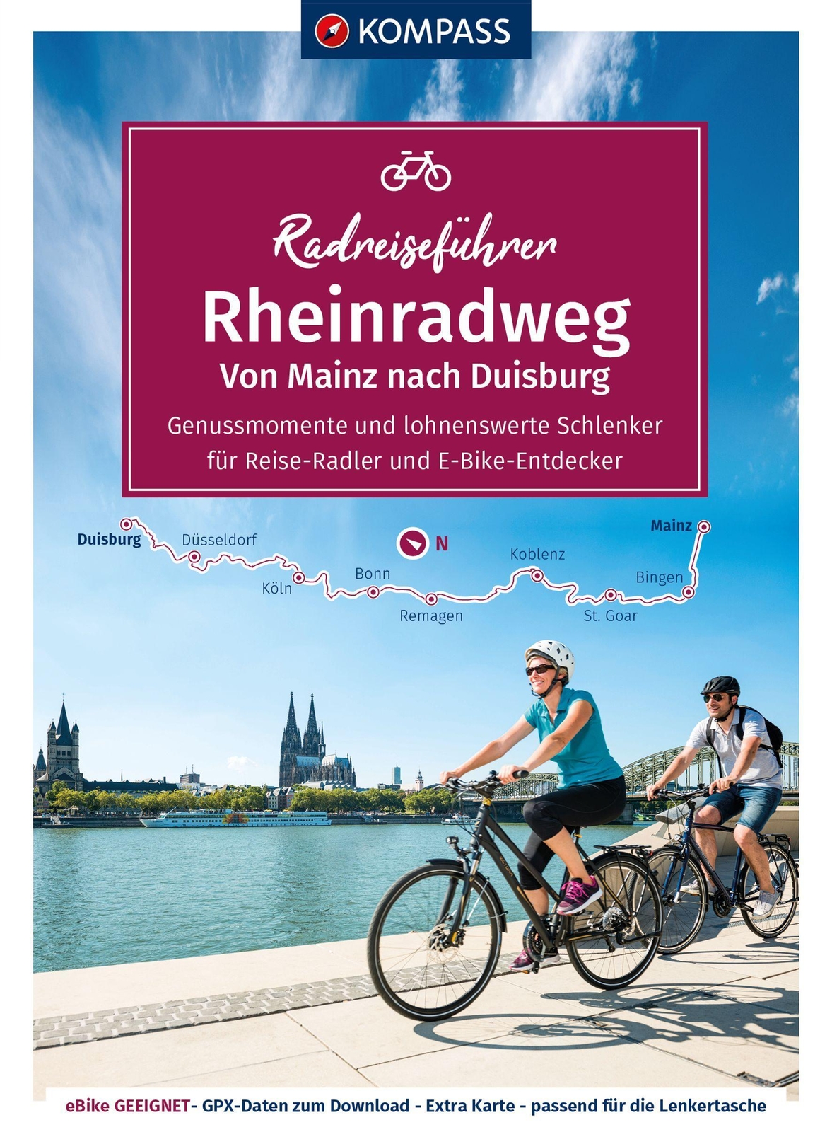 Thumbnail - Kompass Radreiseführer Rheinradweg Von Mainz Bis Duisburg