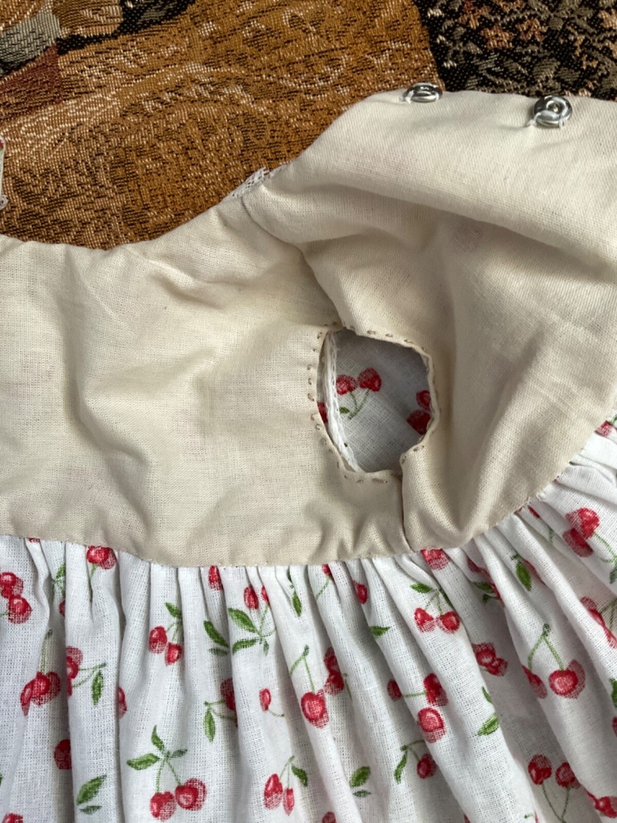Robe Ancienne Pour Poupée Jumeau - Taille 50 Cm - Coton - Collection Porcelaine