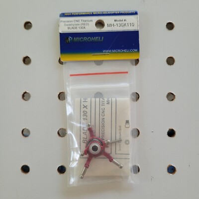 Microheli ~ MH-130X110 ~ Blade 130X ~ Red CNC Titanium Swashplate