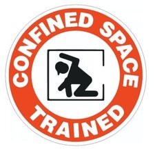 Confined Space Trained Hard Hat Sticker Decal