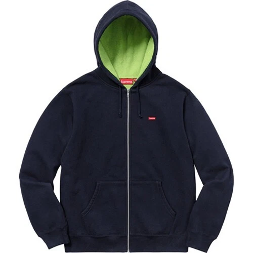 Sweat à capuche zippé Supreme Contrast bleu marine XL