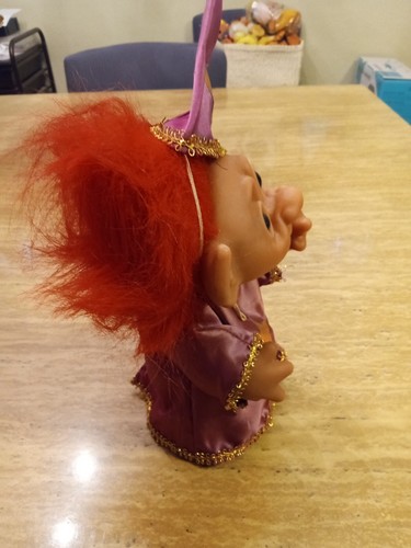 ❤️ 1977 DAM Magician Troll 9" Doll Rare Norfin Red Hair Denmark Ace Tico Russ - Picture 7 of 17
