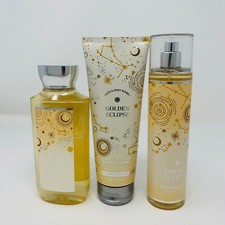 Bath and Body Works GOLDEN ECLIPSE 3 Piece Set Body Cream, Mist  Shower Gel 