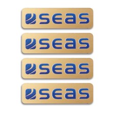 Seas Speaker Grill Badges Aluminum Small Size 38mm 1.49" X11mm 0.43" GOLD
