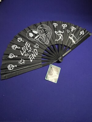 Disney Parks Nightmare Before Christmas Jack & Sally Folding Hand Fan New