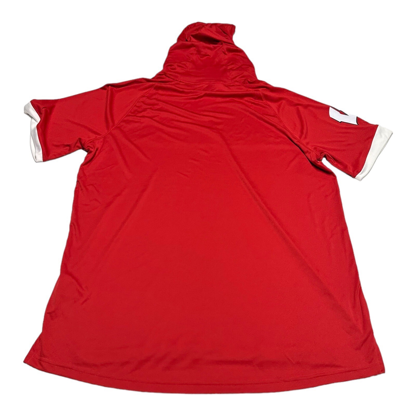 NWT Under Armour Wisconsin Badgers NCAA Red Short Sleeve Loose Hoodie Size XXL thumbnail 2