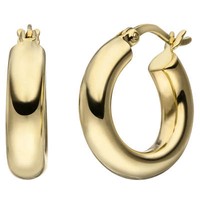Creolen 16,9Mm Klappcreolen, Rund, 925 Silber Gelbvergoldet Ohrringe Ohrschmuck