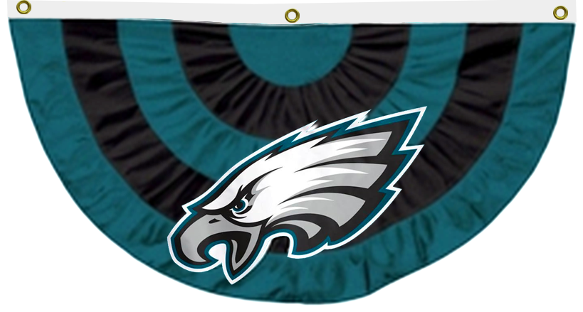 NFL Philadelphia Eagles 51x27 Heavy Duty Pleated Bunting Fan Flags