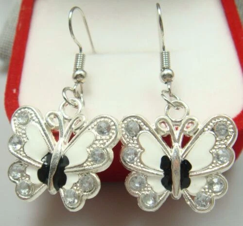 Butterfly White Fashion Earrings