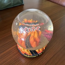 AC/DC Highway To Hell Snow Globe Floating Lightning Bolts Rock N Roll RARE