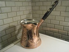Turkish Handmade Handcarved Copper Coffee Pot,Cezve Jezve,ibrik,CARVED DESIGN