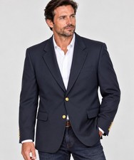 Southwick VTG Black Blazer Gold Button Wool 41R USA Made Ivy Prep