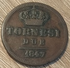 2 TORNESI 1847 REGNO DELLE DUE SICILIE
