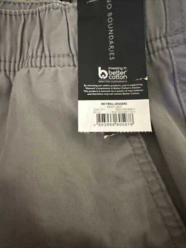 No Boundaries Men’s Large (36-38) Gray Jogger Pants With Pockets NWT - Picture 6 of 6