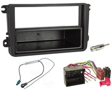 Einbau Set Doppel DIN 1 DIN für VW Polo Stufenheck 9N4 Bj 2003-2007