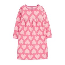 Girl  s CARTER'S HEARTS Fleece Nightgown Size 4/5 NWT