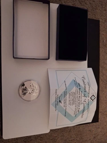 2002  American Silver Eagle Reverse Proof 1 Oz Collector's Alliance Uncirculated