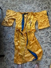 Vintage Silk Embroidered Gold Kimono Robe