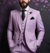 Mens Suits Wedding Tuxedo Workwear Bestman Bespoke Peak Lapel Business Blazer