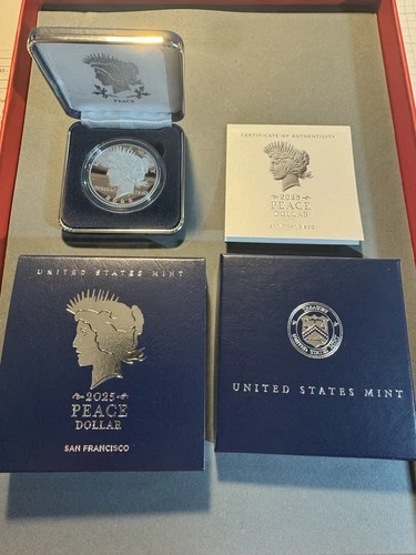 New Listing2025 S Peace Silver Dollar Proof With Box and COA