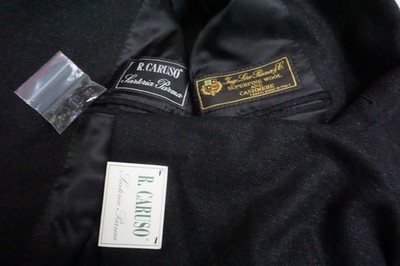 Raffaele Caruso Charcoal Woven Loro Piana Cashmere Blend Sz 46R BRAND NEW