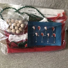 VTG  Craft KIT XMAS HOBBY HORSE ORNAMENTS SET  Of 16 Design Works