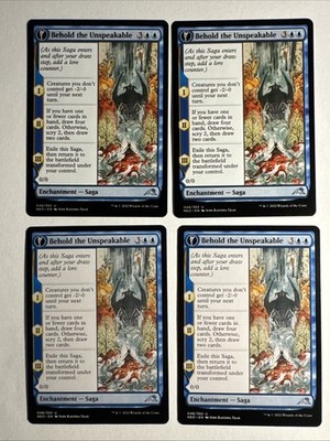 4x Mtg Kamigawa Neon Dynasty Behold The Unspeakable NM/M Magic The Gathering
