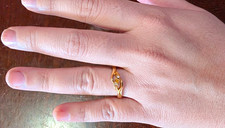 Yellow Gold Plated Band Ring Size O, Gold Colour, Not Hallmarked, Used