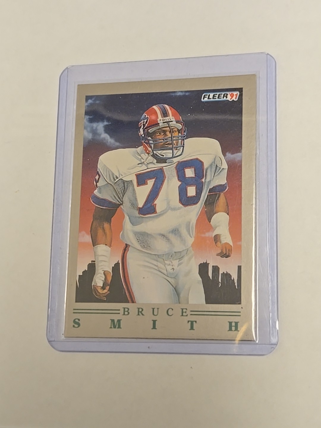 Bruce Smith Buffalo Bills 1991 Fleer Pro Vision Football Card