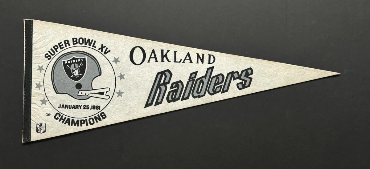 25+ Oakland Raiders Football Vintage Sports Pennants and Flags for