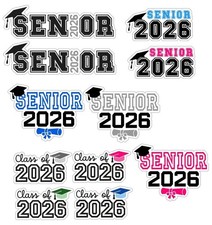 20 Custom 2026 Senior Graduation Waterproof Stickers