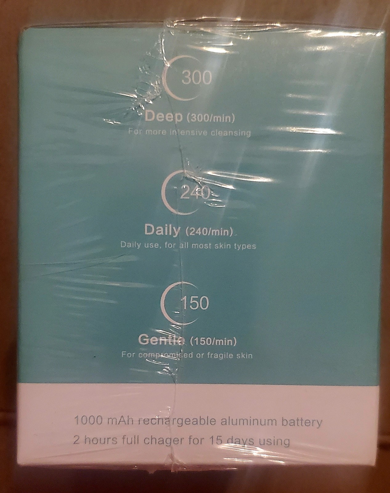 Facial Cleansing Brush Red & Blue LED Light Skin Care Device Rechargeable