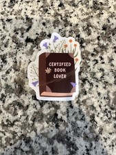 Certified Book Lover sticker Laptop Water Bottle Sticker Book Scrapbooking