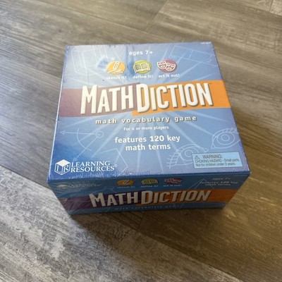 MathDiction Math Diction Math Vocabulary Game Learning Resources  (NEW & SEALED)