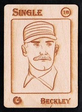 JAKE BECKLEY -Rare GYPSY OAK Wooden BASEBALL Card - FAN CRAZE ART SERIES