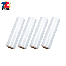 18" x 1500 ft Stretch Wrap 60 Gauge Packing Moving Packaging Stretch Film 4 Roll