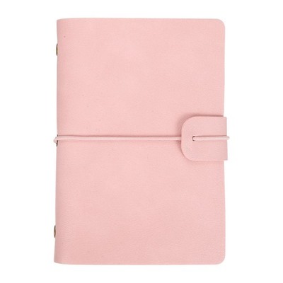 A7 5.7x4'' Vintage PU Leather Notebook, 100GSM/68lb 80 Sheets, Pink