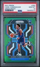 2021 PANINI PRIZM GREEN PRIZM #282 CADE CUNNINGHAM PSA 10
