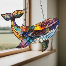 Ocean Whale Acrylic Suncatcher   Dolphin  Sea Life Window Decor