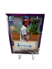 Armando Cruz 2021 Bowman Chrome 1st Purple Refractor Auto /250 #CPA-AC Nationals