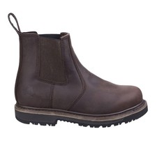 Amblers Safety Carlisle Mens WATERPROOF Protective Dealer Slip On Boots Brown