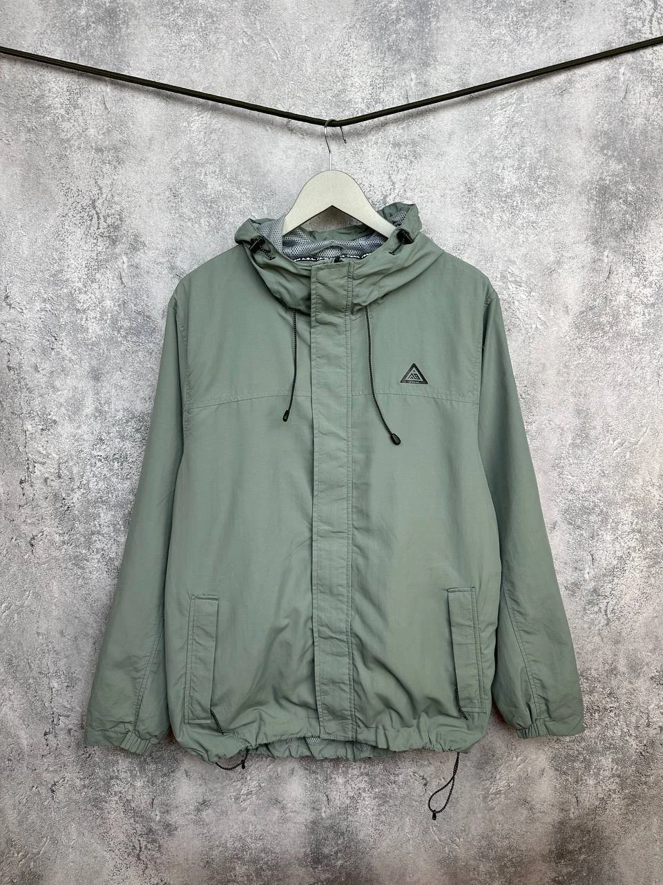 -9° Peak Lightweight Hooded Windbreaker Nylon Jacket Green Outdoor Men’s Size L