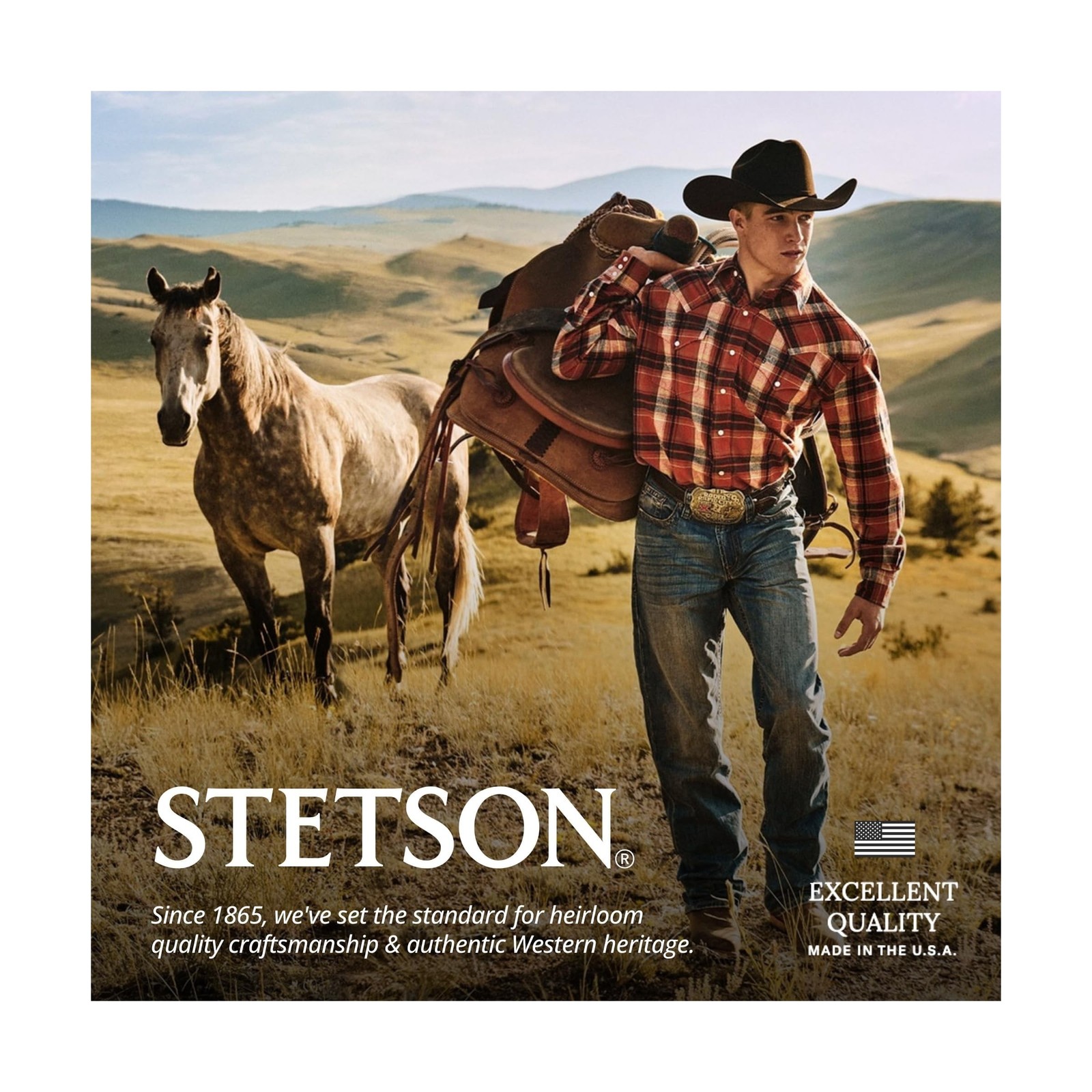 Stetson 7540 Skyline 6X Fur Cowboy Hat 7 1/4 Black image 5