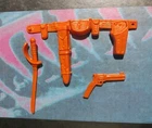 Vintage 1992 Playmates TMNT Ninja Turtles Monty Moose Brown Belt Gun & Sword Lot