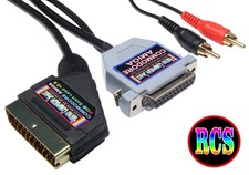 Commodore Amiga A500 A600 A1200 A2000 GOLD RGB SCART CABLE TV Video Lead 2mtr