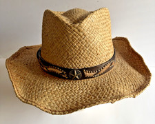 Scala XL/L Dorfman Pacific Co. Western Style Embellishments Cowboy Hat Natural