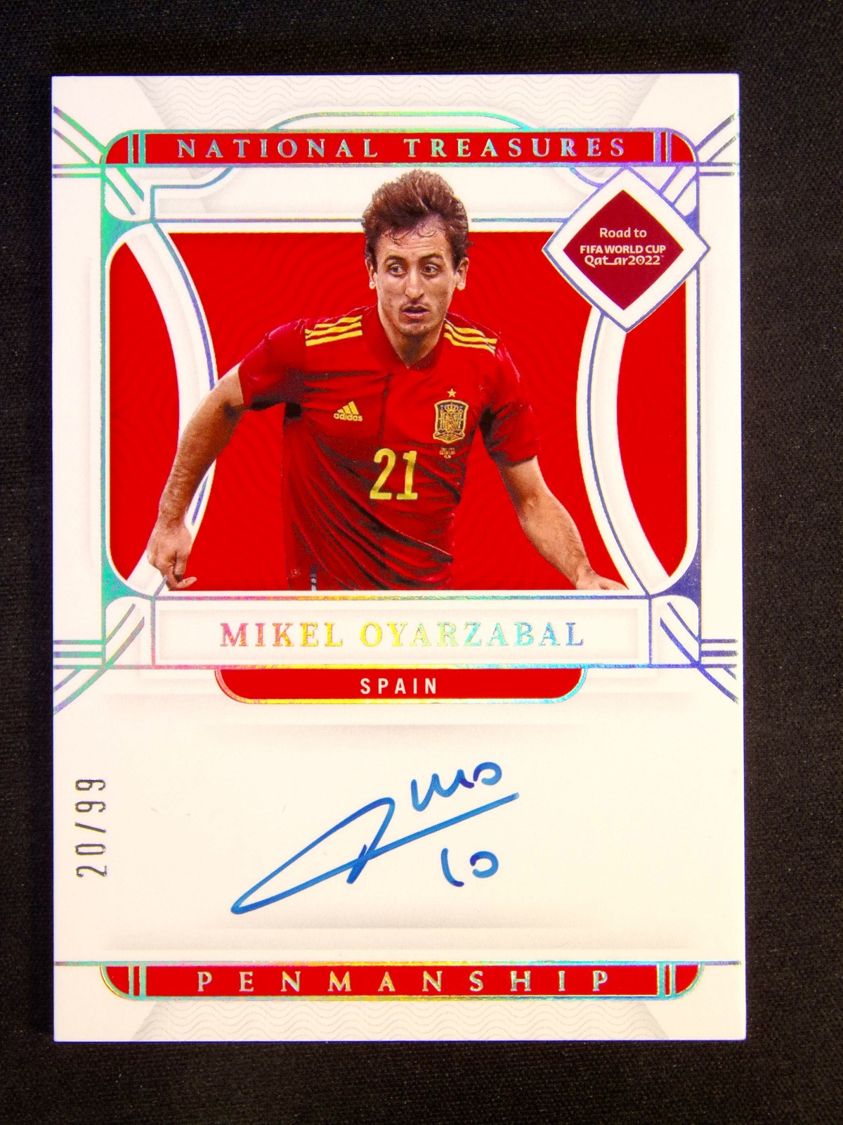 2022 National Treasures FIFA World Cup Spain Mikel Oyarzabal Penmanship Auto /99