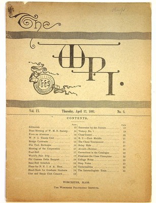 Worcester Polytechnic Institute Magazine Vol. 9 #2 GD- 1.8 1893 Low Grade