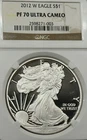 2012 W Proof Silver American Eagle• NGC• PF 70 Ultra CAMEO